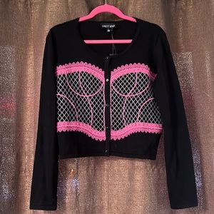 Current Mood Dolls Kill Fixin’ For You Knit Corset Cardigan